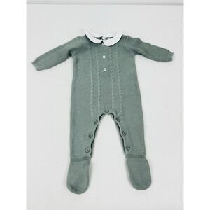 Edgehill Collection Newborn Knit Romper Sage Green